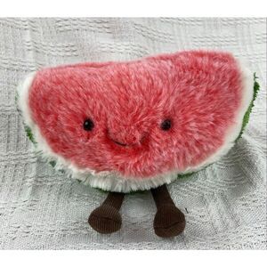 Jellycat Watermelon Plush Bag Charm Cute Soft Fruit Keychain Collectible Gift
